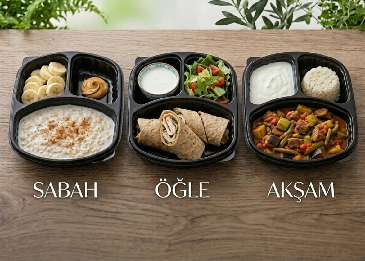 Menü 2 — yüksek protein sabah, öğle ve akşam öğünleri