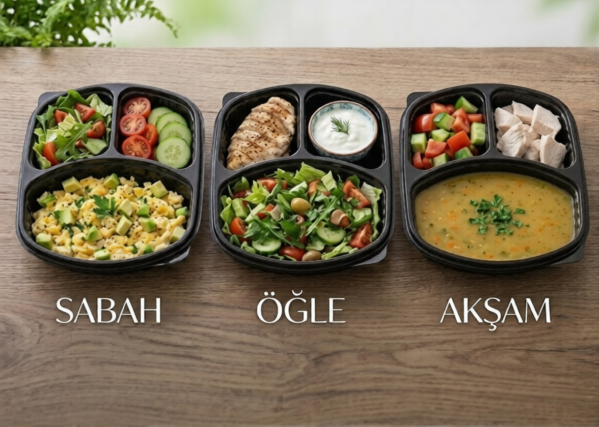 Menü 3 — hafif odak sabah, öğle ve akşam öğünleri
